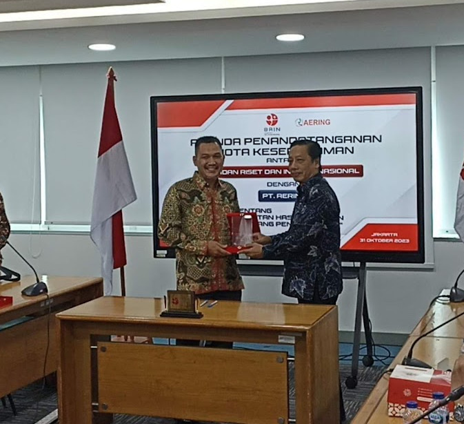 Agenda for the Signing Ceremony of the Memorandum of Understanding between BRIN and PT Aering